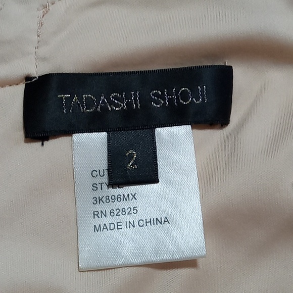 Tadashi Shoji Womens Dress 2 Preowned LACE CREAM BEIGE Cocktail Party Holiday - Picture 10 of 11